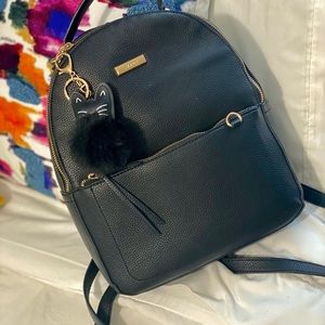 Black Leather Backpack